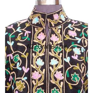 Veste Cotrise brodée à la main, design vintage, écologique, respirante, séchage rapide, doublure en coton, printemps/automne/été/hiver - Product Image 3