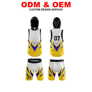 Ensemble de maillots de compression respirants imprimés pour l'entraînement d'équipe de football américain 7v7 avec capuche par sublimation - Product Image 5