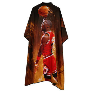 Cape de coiffure imprimée LeBron James Lakers, polyester antistatique, pour salon de coiffure, fermeture réglable au cou - Product Image 4