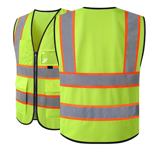 Wholesale Reflective Safety Vest High Vis High Quality Fabric For Nighttime Visibility Construction <b>Workers</b> Safety Uniform - Product Image 2