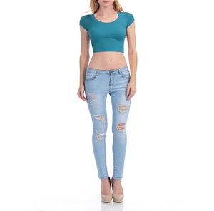 Camisetas Cortas Lisas para Mujer, Manga Corta, Ajustadas, Deportivas, para Fitness, Personalizables con Logotipo, Camisetas para Mujer - Product Image 4