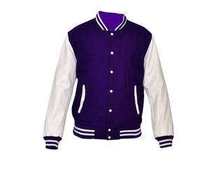 Blouson universitaire d'hiver personnalisé de haute qualité pour homme avec manches en cuir, grande taille, doudoune matelassée, blouson universitaire en cuir 2026 - Product Image 1