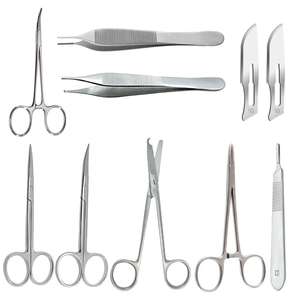 Kit de chirurgie MEDZORA SURGICAL pour sutures et lésions mineures, équipement pour étudiants en médecine, ensemble d'amputation, manuel de chirurgie 9 pièces - Product Image 3