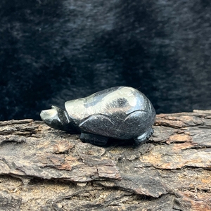 Tortue sculptée en pyrite Apache Chakralume naturelle, cristal de guérison en pyrite dorée pour Reiki, Feng Shui, décoration, vente en gros - Product Image 2