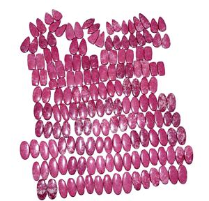 อัญมณีอัญมณีอัญมณีอัญมณีทรงหลังเบี้ยคู่ thulite ธรรมชาติสำหรับทำเครื่องประดับหลวมจากผู้ผลิตในอินเดียใน100% - Product Image 1