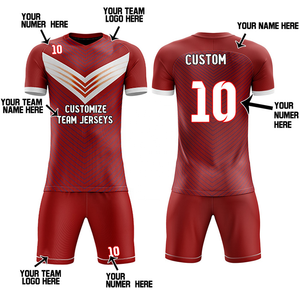 Uniformes de football OEM en tissu polyester léger pour adultes, ensemble complet de maillots et shorts de football, chemises d'entraînement - Product Image 4