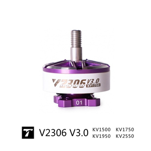 Motore Brushless <span class=keywords><strong>Velox</strong></span> V2306 V3 1750KV/1950KV 5-6S/2550KV 4S T-Motor per Droni FPV Racing Quadricottero Freestyle RC in Metallo - Product Image 2