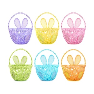Bunny Eared <b>Easter</b> Baskets, Handwoven Eco Friendly Gift <b>Hamper</b>, Sustainable Straw Basket - Product Image 4