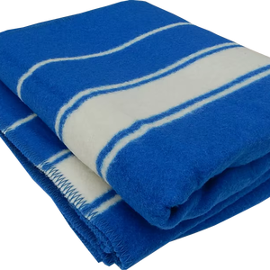 Wholesale Harshit International 100% <b>Wool</b> Throw Blankets Solid/Striped Patterns Home Travel Hotel Portable Customizable Four - Product Image 1