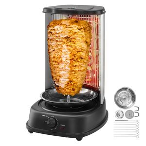 Girarrosto Elettrico Verticale in Acciaio Inossidabile per Gyros e Shawarma di Pollo, da Banco - Product Image 3