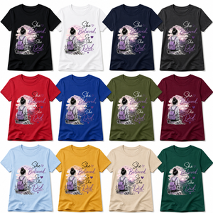 Camiseta de Mujer, Cuello Redondo, Color Verde Oliva, Manga Corta, Estampado de Letras, 100% Algodón, Casual, Transpirable, Corte Regular, 180g, Primavera - Product Image 3