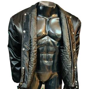 College Baseball <b>jacket</b> for <b>men</b> Real Photos Embroidery Wool body satin body puff printing DTF all method support - Product Image 1