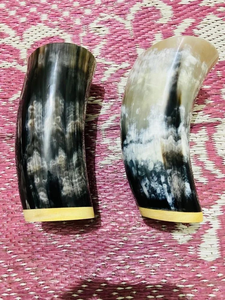 Cuerno para Beber de Cuerno de Búfalo de Alta Calidad, Jarra Vikinga de Cuerno de Búfalo / Vaso de Cerveza de Cuerno de Vaca / Vaso con Borde de Latón a Bajo Precio - Product Image 6