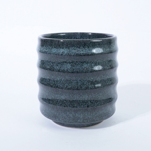 Agung Keramik Blue Black Stripe Ceramic <b>Tea</b> <b>Mug</b> Glossy Stripe Texture Amber Band Accent Gift Box Packaging Dishwasher Microwave - Product Image 4