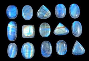 Radha Arts Pierre de Lune Naturelle Blanche de Haute Qualité Cabochon Semi-Précieuse Pierre Gemme Libre 20mm-35mm Lot en Gros du Rajasthan - Product Image 3