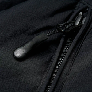 Veste d'hiver décontractée pour homme, noire, à capuche, rembourrée en duvet, coupe-vent, fermeture éclair, coupe régulière, coque en polyester épaisse - Product Image 6