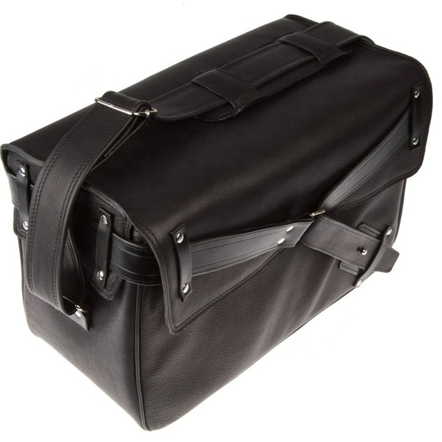Shockproof High Quality Premium Leather Black Photography Camera Case Classic Camera Bag With Strap Closure Eye to Carry