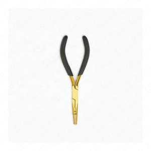 Pinzas Profesionales de Acero Inoxidable Chapadas en Oro para Extensiones de Cabello, con Punta Fina, Agarre de Goma, Herramienta de Salón para Remover Cuentas - Product Image 6