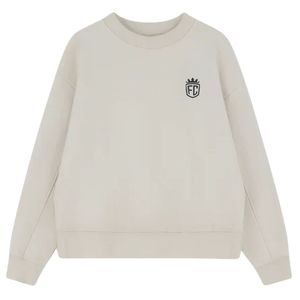 Sweat-shirt à col rond pour homme avec emblème Borg appliqué, confortable et élégant, qualité supérieure, couleur os. - Product Image 1