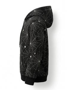 Nueva Sudadera con Capucha para Hombre, con Logotipo Personalizado, Estampado de Telaraña, Ecológica, Mezcla de Algodón y Poliéster, Diseño Animal para Otoño - Product Image 3