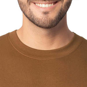 Sweat-shirt à col rond pour homme, couleur unie, coupe classique, pull décontracté en coton tricoté, vêtement d'automne - Product Image 5