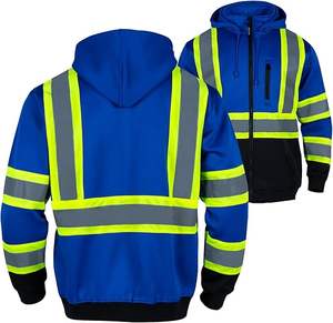 Veste de sécurité réfléchissante fluorescente imperméable personnalisée 3-en-1 avec doublure isolante amovible et capuche détachable (unisexe) - Product Image 4
