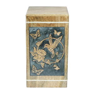 Handmade mango wood cremation urn with sliding lid custom logo personalised engraved urn box wholesale wooden <b>boxes</b> <b>cheap</b> price - Product Image 2