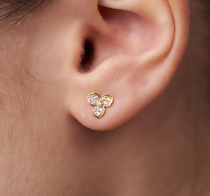 Fine Jewelry IGI Certified 14KT Gold Plated Lab Grown Diamond Halo Earrings Trendy Bridal Party Gift Collection - Product Image 4