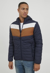 Chaqueta universitaria de invierno de nailon negro para hombre al por mayor logotipo personalizado burbuja patrón acolchado cortavientos ecológico luz cálida - Product Image 2