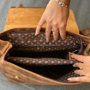 Nouveau Vintage élégant pleine fleur Crunch cuir véritable fait à la main voyage sacs à dos sac à dos multi-usages bureau sacs à dos sacs d'école - Product Image 6