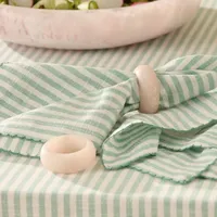 Nouveauté : Anneaux de serviette en résine ivoire, design américain moderne et écologique, en stock pour mariages et fêtes