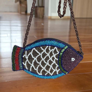 Fabriqué en Inde, élégante pochette à monnaie perlée faite à la main, portefeuille de haute qualité, prix direct usine. - Product Image 2