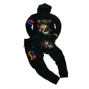 Conjunto Deportivo de 2 Piezas para Hombre con Logotipo Personalizado OEM, 100% Algodón, Secado Rápido, Transpirable, Marca Privada - Product Image 2