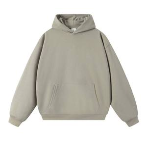 เสื้อฮู้ดแขนยาวสีแดงสำหรับผู้ชาย ทรงโอเวอร์ไซส์ สไตล์ลำลอง สีพื้น ผ้าถัก ใส่ได้ในฤดูหนาว ผลิตจากผ้าฝ้าย 100% ระบายอากาศได้ดี ยี่ห้อ Beazer - Product Image 6