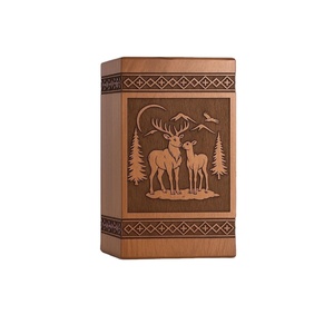 Owl Carved Wooden Urn for Human Ashes Hand Crafted Wooden Urn <b>Box</b> for Dogs Cats Ashes Handmade With Three Different Sizes. - Product Image 2