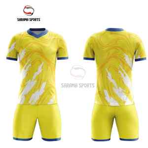 Soccer Uniforms Fully Sublimated Breathable Mesh Football Customize Solid <b>Colour</b> Soccer Jersey Uniform <b>Set</b> - Product Image 1