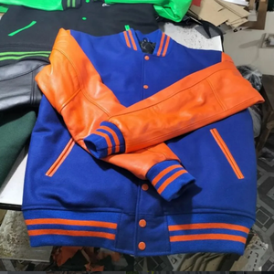 Veste universitaire personnalisée avec logo, design de veste universitaire, veste universitaire OEM, veste universitaire ODM, couleurs de veste universitaire, veste universitaire en cuir - Product Image 1