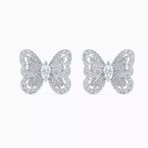 Butterfly Stud <b>Earrings</b> 925 <b>Silver</b> Marquise Diamond Women's Luxury Fine Jewelry <b>Wedding</b> <b>Earrings</b> - Product Image 1