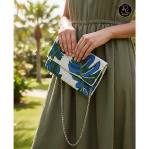 Elegante Bolso de Mano con Cuentas para Novia, Bolso de Noche de Perlas Hecho a Mano de Primera Calidad, Bolso de Moda para Damas para Bodas y Fiestas - Product Image 3