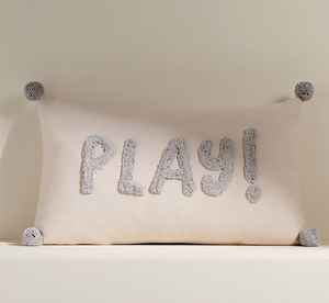 Housse de coussin décorative en coton tufté style bohème, faite à la main, avec pompons - Product Image 2