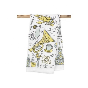 Personalizado tamaño estándar playa olas Luna impreso nombre bordado personalizado Navidad Pascua nuevo Golf cocina platos toallas - Product Image 2