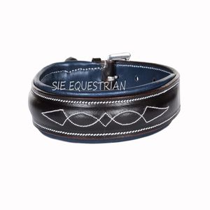 Collier pour chien fantaisie brodé avec rembourrage coloré, en cuir souple et rembourré, réglable, durable et confortable, fournisseur OEM en gros - Product Image 2