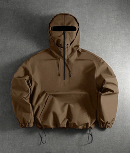 Veste coupe-vent à capuche oversize pour homme, pantalon de survêtement, résistante à l'eau et au vent, coupe-vent USA - Product Image 3