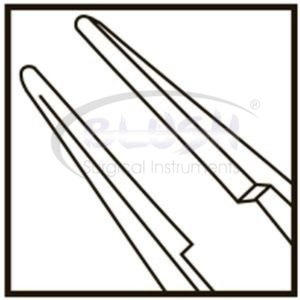 Girard Tying Forceps 0.3mm Angled Titanium Blue Ophthalmic Microsurgical Suturing Instrument By <b>Blush</b> Surgical - Product Image 5