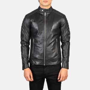 Chaqueta de Motociclista de Invierno Negra 100% Lona, con Cierre Frontal, Transpirable, Ecológica, de Secado Rápido, Servicio OEM, para Hombre, FASHION VAULT - Product Image 1