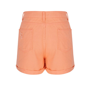 Shorts en jean vintage pour femme, coupe droite ample, écologiques, en denim déchiré, ourlet retroussé, doux, confortables, boutonnés, extensibles, taille haute - Product Image 2