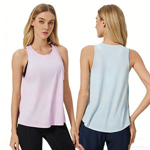 Débardeur respirant personnalisé pour femme, débardeur basique à fines bretelles avec soutien-gorge intégré, idéal pour la gym - Product Image 4