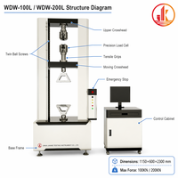WDW-100L 200L Concrete Tensile Strength Testing Equipment 100KN | Axial Elastic Modulus Tester GB/T 50081