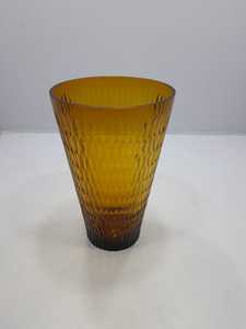 Art Deco <b>Glass</b> <b>Vase</b> With Relief Pattern Tabletop Decor - Product Image 4