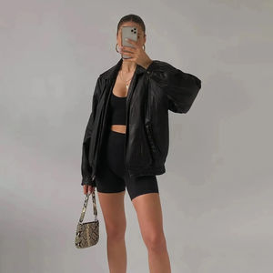 Chaquetas de Cuero Extra Grandes de Última Moda, Precio de Fábrica, Chaqueta de Cuero 100% de Primera Calidad para Mujer - Product Image 5